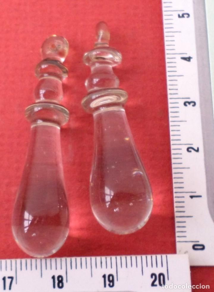Antig&uuml;edades: 2 lagrimas de cristal de l&aacute;mpara - Foto 1
