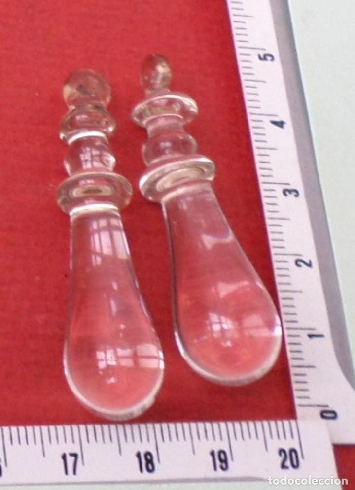 Antig&uuml;edades: 2 lagrimas de cristal de l&aacute;mpara - Foto 2