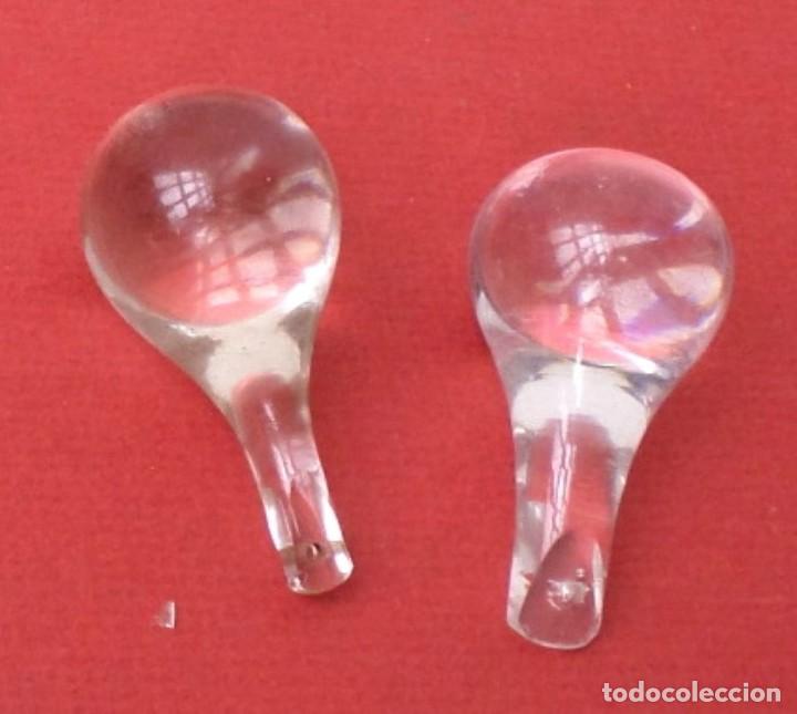 Antig&uuml;edades: 2 lagrimas de cristal de l&aacute;mpara - Foto 2