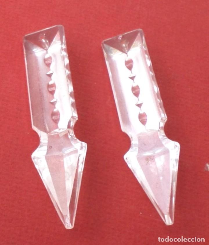 Antig&uuml;edades: 2 lagrimas de cristal de l&aacute;mpara - Foto 3