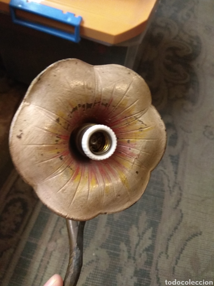 Antig&uuml;edades: L&aacute;mpara Modernista en forma de Flor - Foto 5