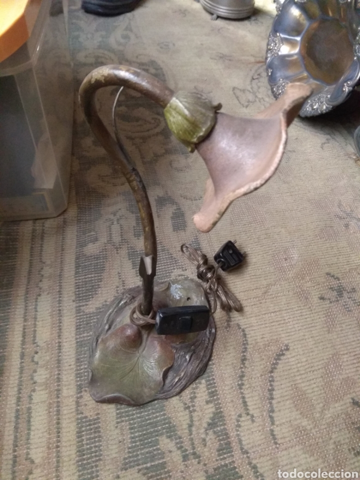 Antig&uuml;edades: L&aacute;mpara Modernista en forma de Flor - Foto 9