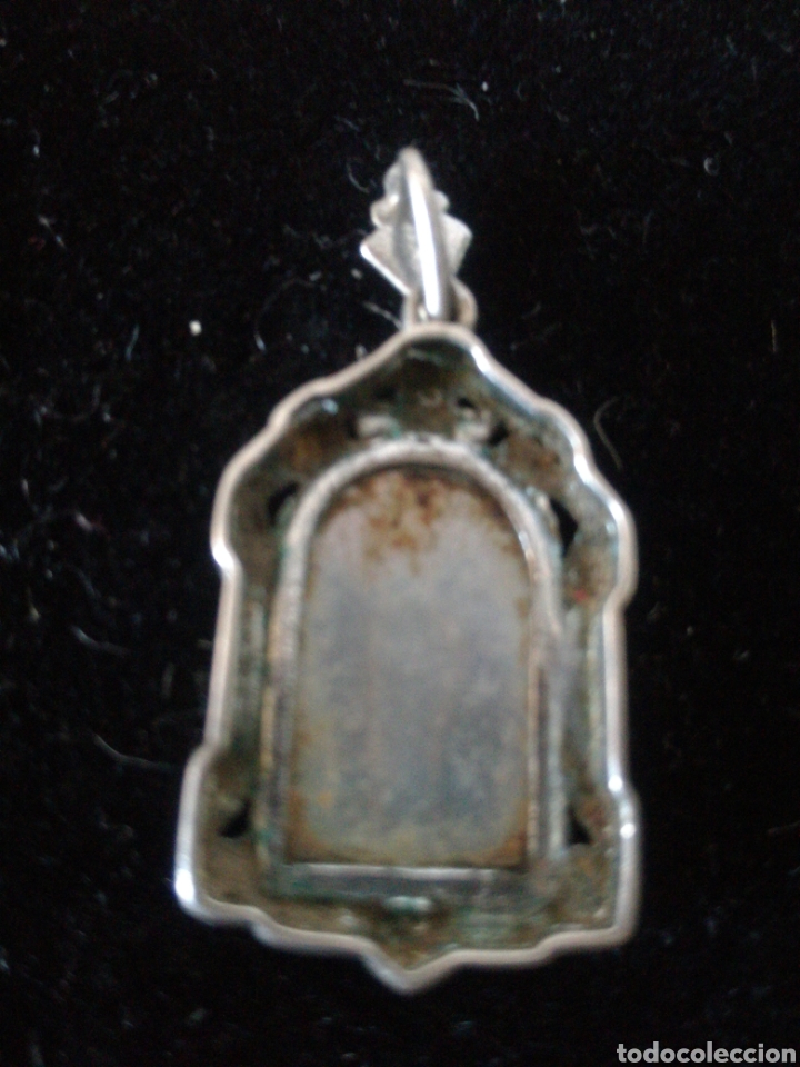Antig&uuml;edades: Preciosa medalla de plata y madreperla - Foto 3