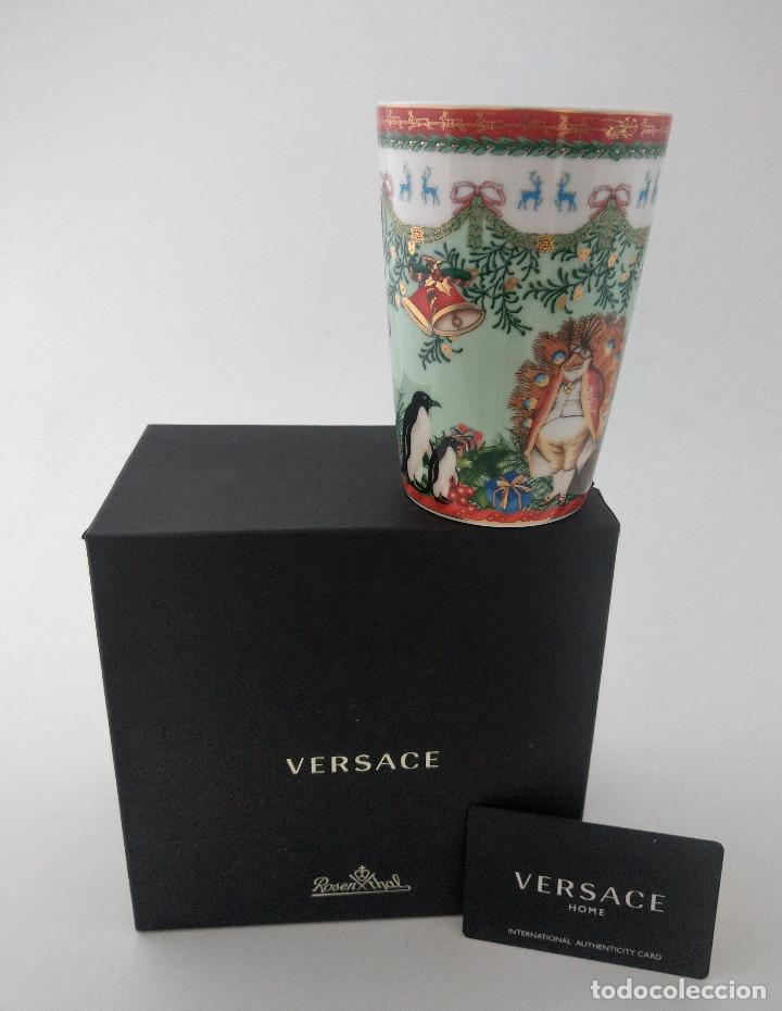 Antigüedades: Vaso sin Asa Versace Merry Christmas- Articulo nuevo - Foto 2 - 229394780