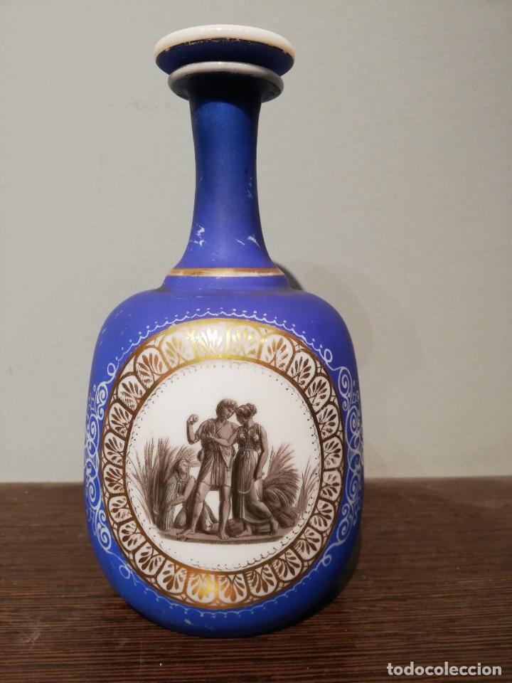 Antig&uuml;edades: MAGN&Iacute;FICA BOTELLA DE OPALINA C. 1800 - Foto 1
