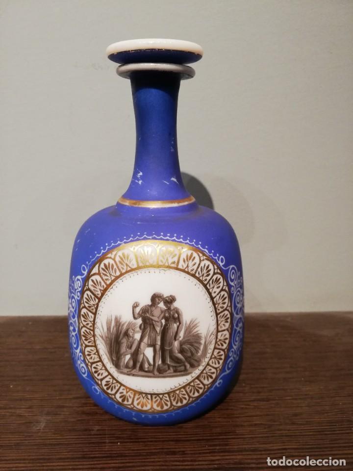 Antig&uuml;edades: MAGN&Iacute;FICA BOTELLA DE OPALINA C. 1800 - Foto 2