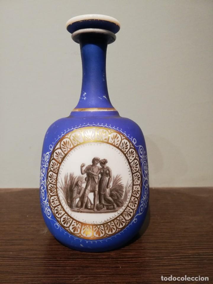 Antig&uuml;edades: MAGN&Iacute;FICA BOTELLA DE OPALINA C. 1800 - Foto 3
