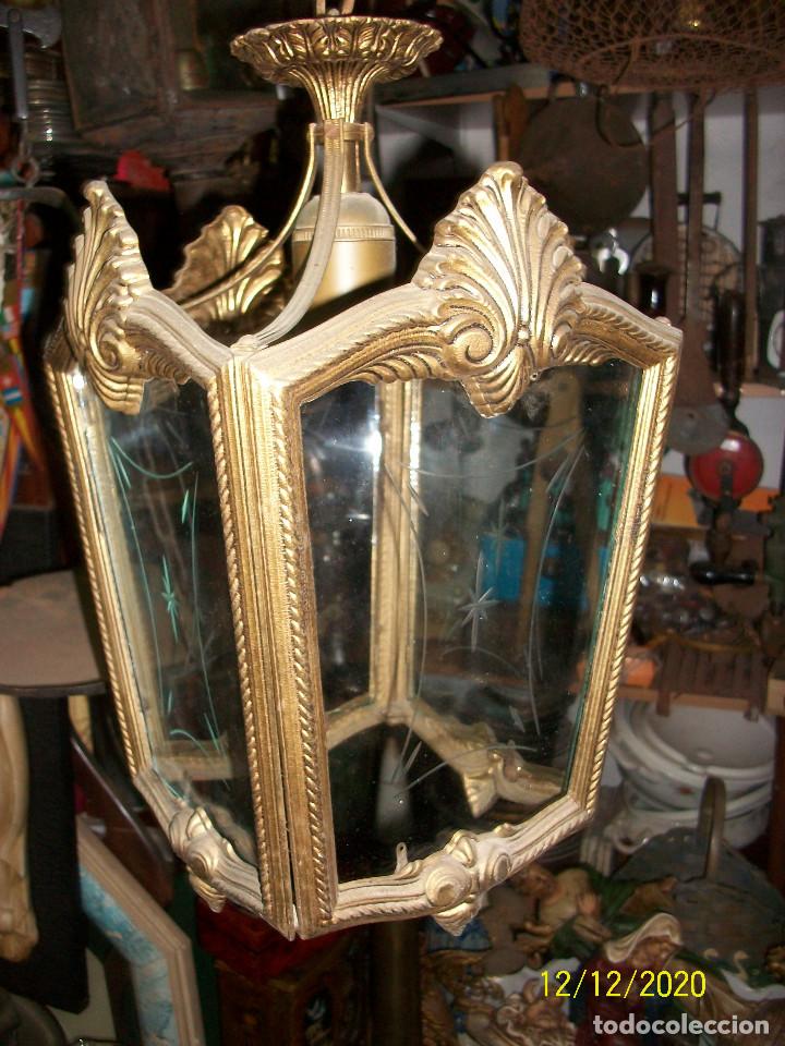 Antig&uuml;edades: ANTIGUA LAMPARA DE TECHO DE BRONCE - Foto 5