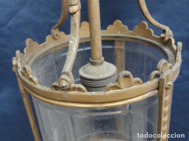 Antig&uuml;edades: BONITO FAROL L&Aacute;MPARA DE HIERRO. - Foto 4