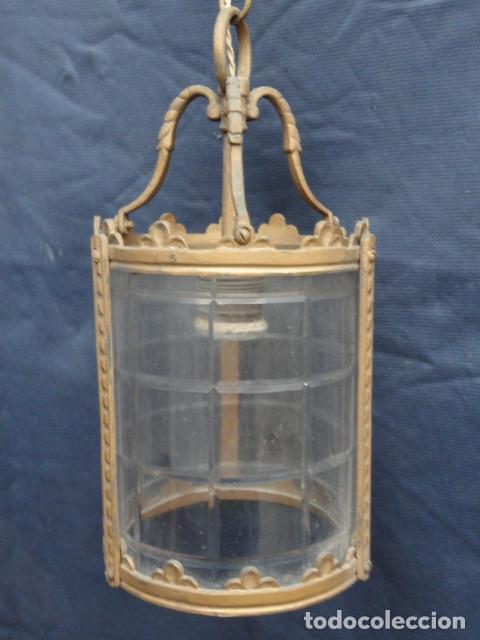 Antig&uuml;edades: BONITO FAROL L&Aacute;MPARA DE HIERRO. - Foto 8