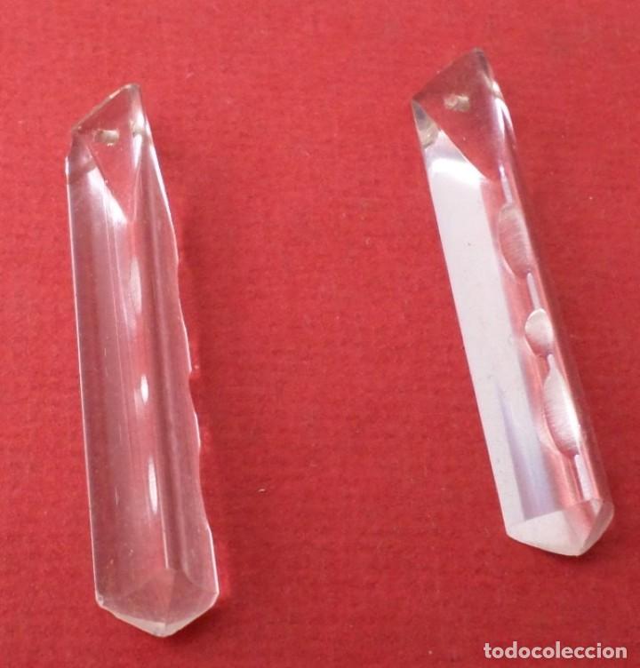 Antig&uuml;edades: 2 lagrimas de cristal de l&aacute;mparas - Foto 3