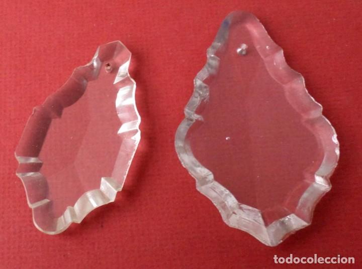 Antig&uuml;edades: 2 lagrimas de cristal de l&aacute;mparas - Foto 3