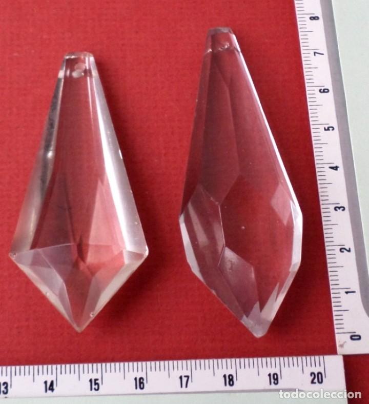 Antig&uuml;edades: 2 lagrimas de cristal de l&aacute;mparas - Foto 2
