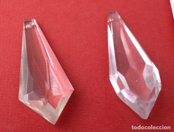 Antig&uuml;edades: 2 lagrimas de cristal de l&aacute;mparas - Foto 3