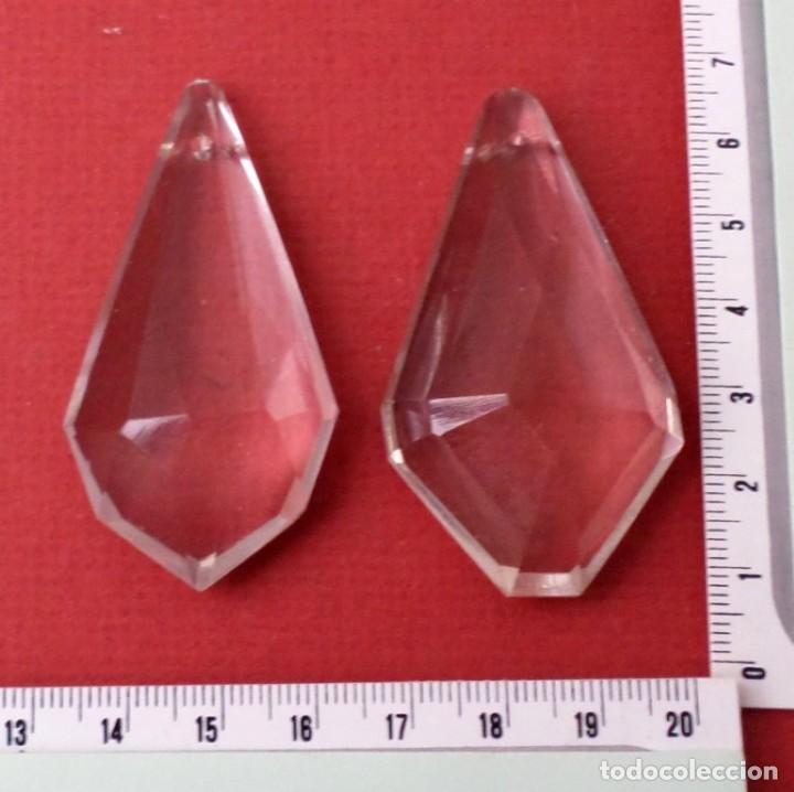Antig&uuml;edades: 2 lagrimas de cristal de l&aacute;mparas - Foto 1