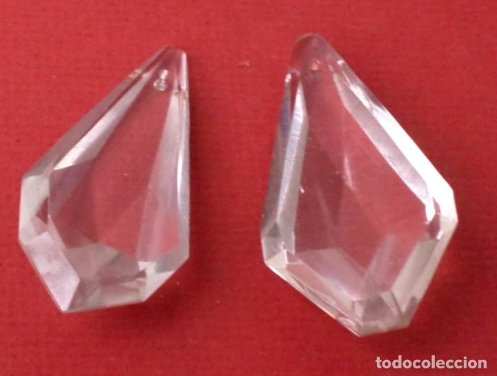 Antig&uuml;edades: 2 lagrimas de cristal de l&aacute;mparas - Foto 3