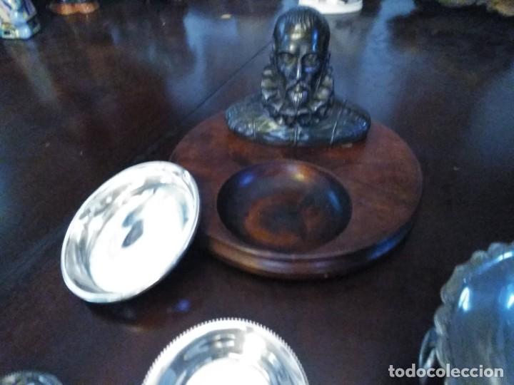 Antig&uuml;edades: Cinco ceniceros y candelabro de plata - Foto 3
