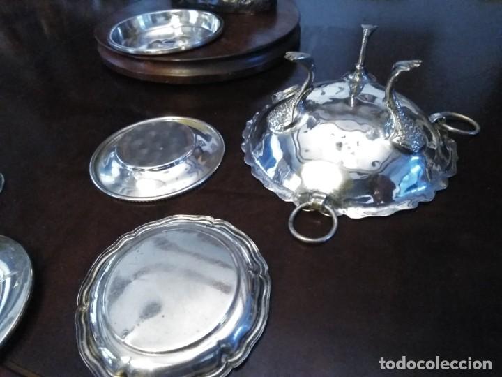 Antig&uuml;edades: Cinco ceniceros y candelabro de plata - Foto 9