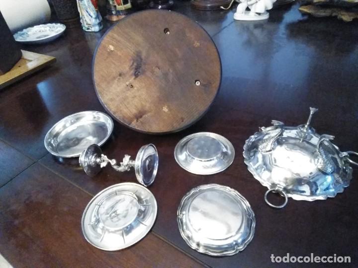 Antig&uuml;edades: Cinco ceniceros y candelabro de plata - Foto 11