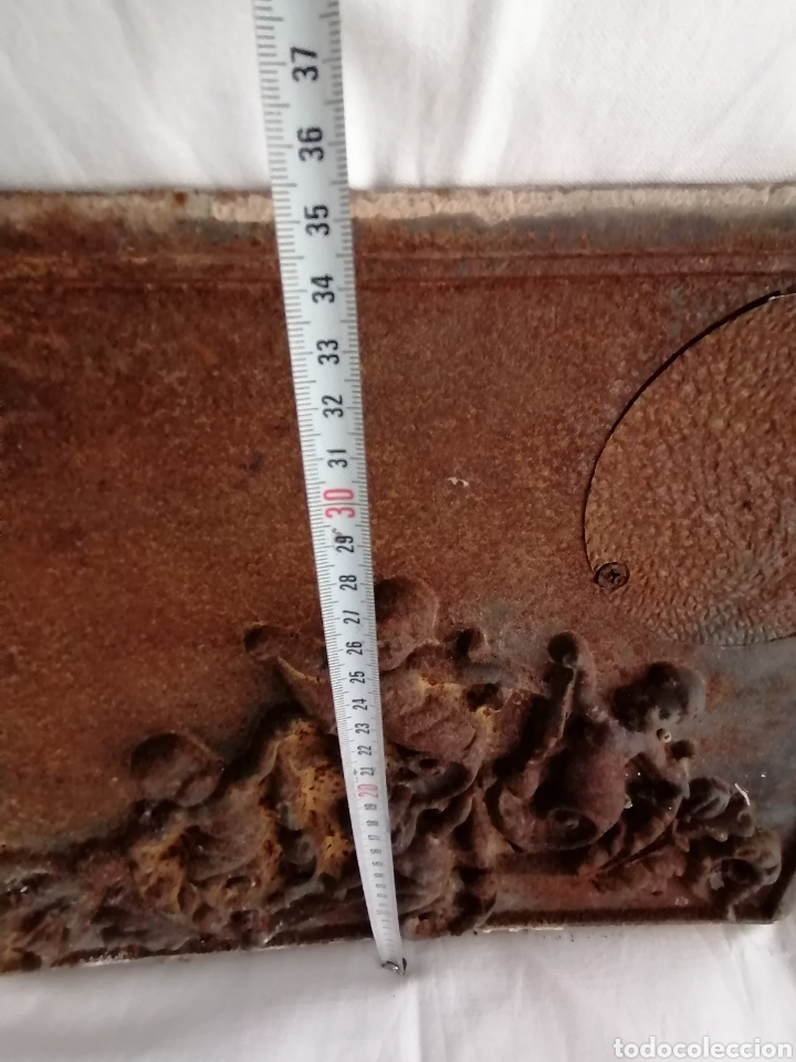 Antig&uuml;edades: Antigua Placa Chimenea con Querubines. - Foto 5