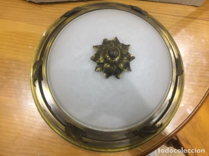 Antig&uuml;edades: L&aacute;mpara plaf&oacute;n bronce - Foto 2