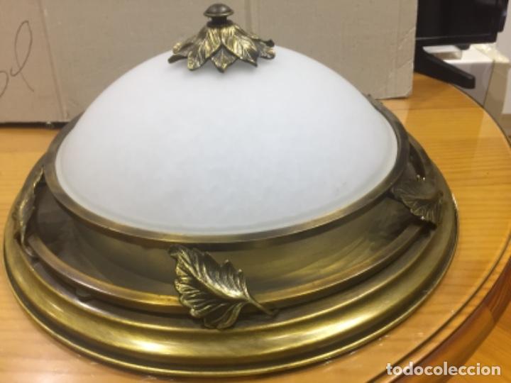 Antig&uuml;edades: L&aacute;mpara plaf&oacute;n bronce - Foto 7
