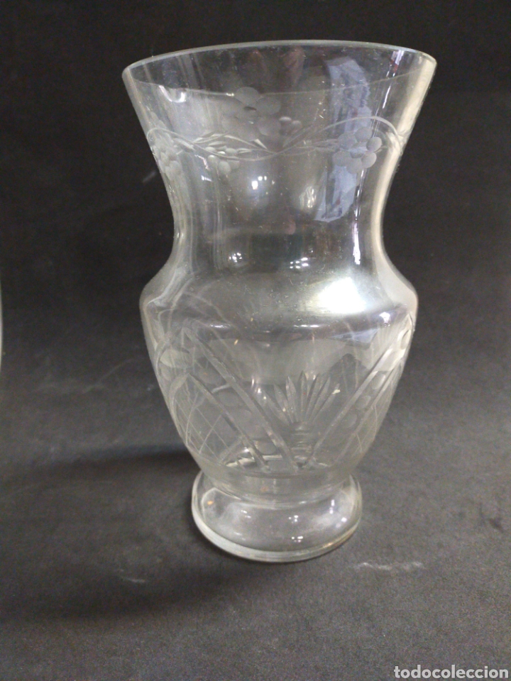 Antiquit&eacute;s: JARRON DE CRISTAL DECORACION VEGETAL