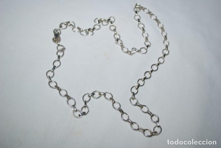 Antig&uuml;edades: GARGANTILLA DE PLATA , CON ESLABONES OBALADOS . - Foto 1