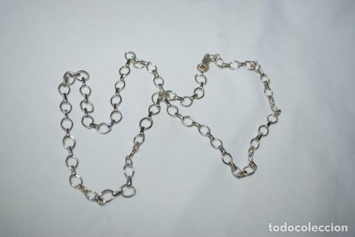Antig&uuml;edades: GARGANTILLA DE PLATA , CON ESLABONES OBALADOS . - Foto 2