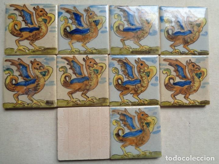 Antig&uuml;edades: DIEZ AZULEJOS.DRAGON - Foto 1
