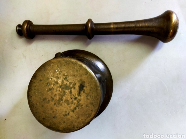 Antig&uuml;edades: ALMIREZ O MORTERO DE BRONCE, CON COSTILLAS. - Foto 9