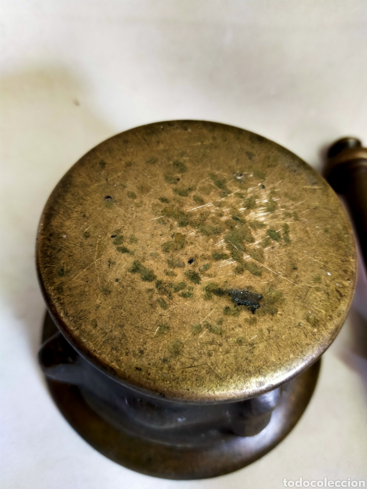 Antig&uuml;edades: ALMIREZ O MORTERO DE BRONCE, CON COSTILLAS. - Foto 10