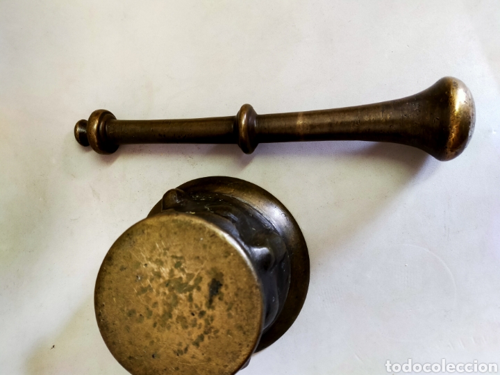 Antig&uuml;edades: ALMIREZ O MORTERO DE BRONCE, CON COSTILLAS. - Foto 14