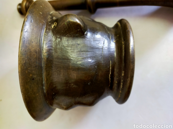 Antig&uuml;edades: ALMIREZ O MORTERO DE BRONCE, CON COSTILLAS. - Foto 15