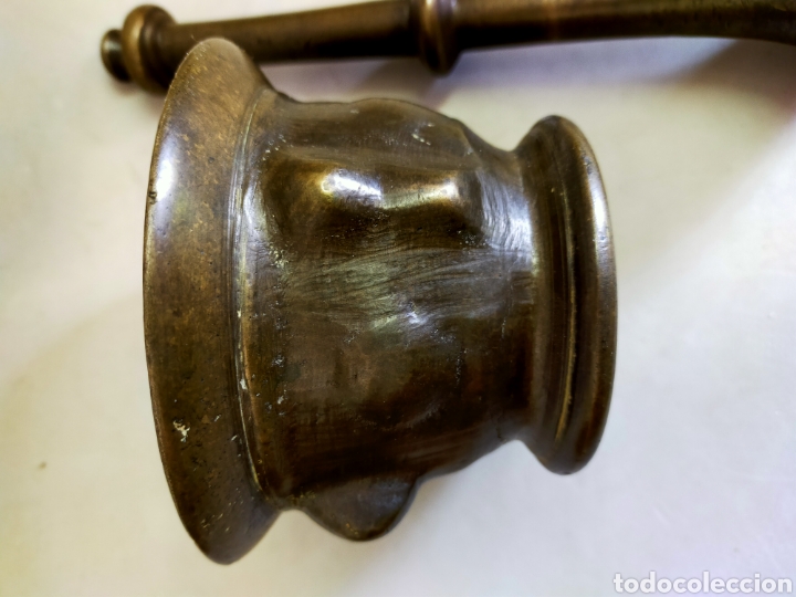 Antig&uuml;edades: ALMIREZ O MORTERO DE BRONCE, CON COSTILLAS. - Foto 16