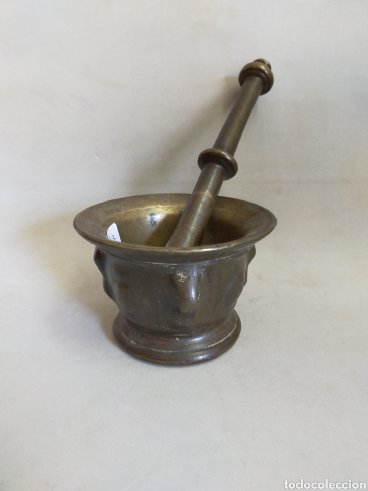 Antig&uuml;edades: ALMIREZ O MORTERO DE BRONCE, CON COSTILLAS. - Foto 21