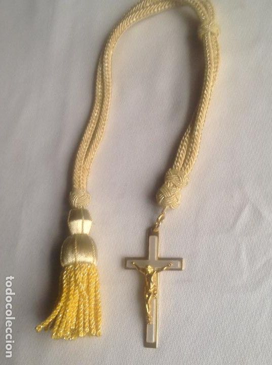 Antig&uuml;edades: CRUZ DE COMUNI&Oacute;N CON CORD&Oacute;N - Foto 9