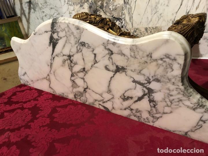 Antig&uuml;edades: MAGNIFICA CONSOLA EN ORO Y MARMOL - Foto 3