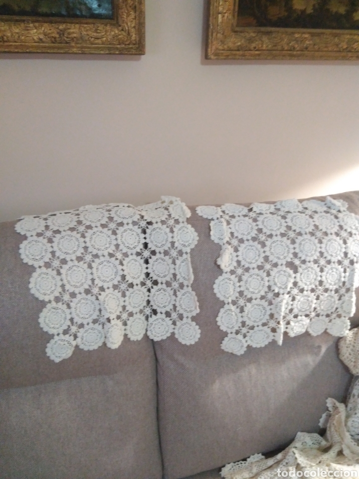 Antig&uuml;edades: Juegode manteles crochet - Foto 2