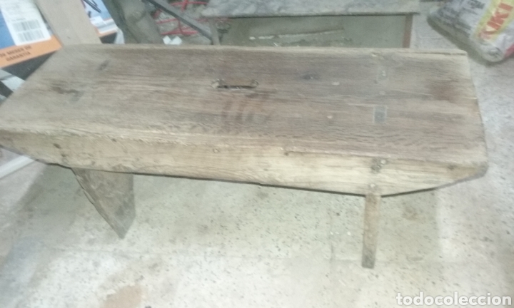 Antig&uuml;edades: Banqueta de madera antiguo - Foto 1