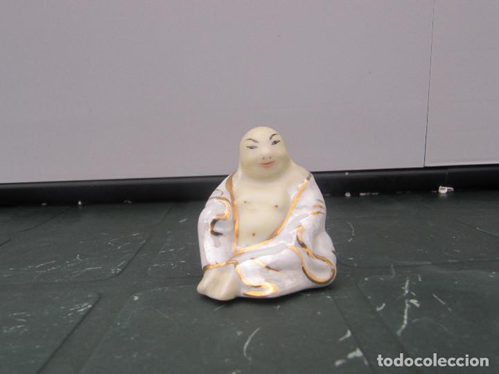 Antig&uuml;edades: ANTIGUA FIGURA DE UN BUDA PORCELANA ESMALTADA FILOS DORADOS-MUY RARA