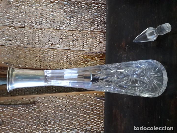 Antig&uuml;edades: Botella cristal tallado - Foto 2