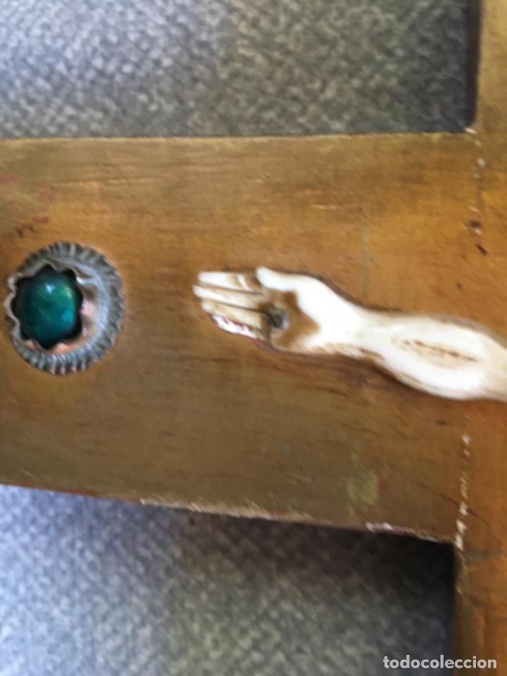 Antig&uuml;edades: Crucifijo con Cristo de marfil - Foto 5