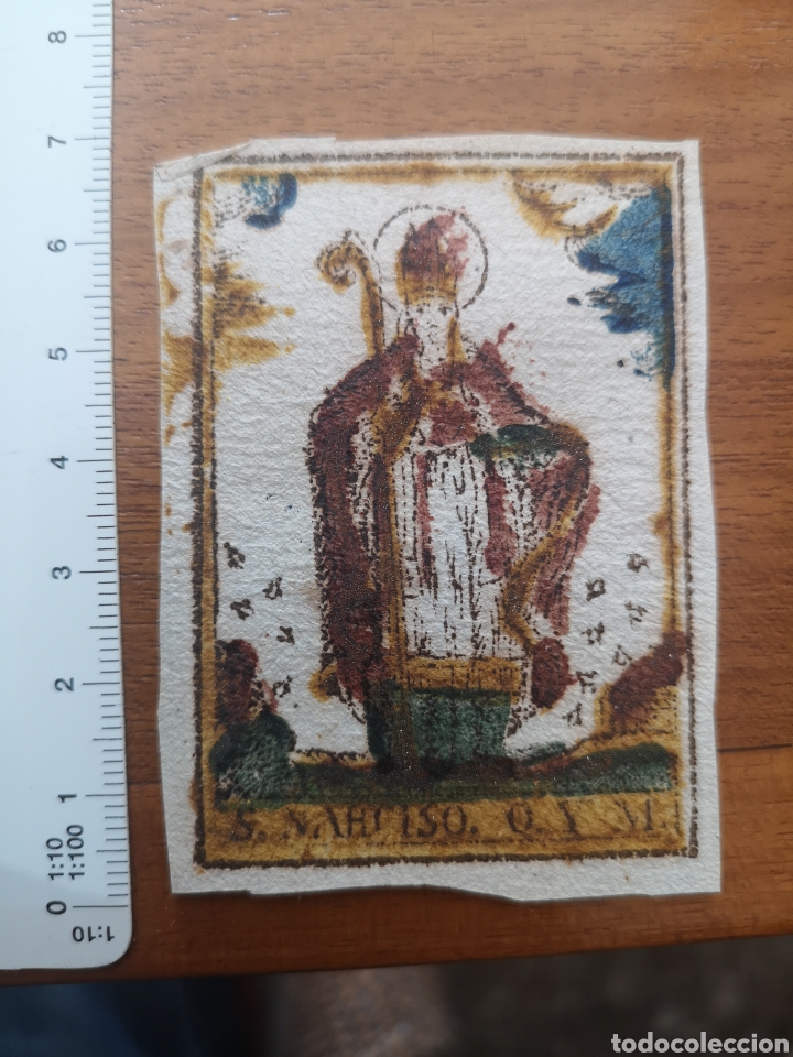 Antig&uuml;edades: Estampita de San Narciso O. Y. M. - Foto 3