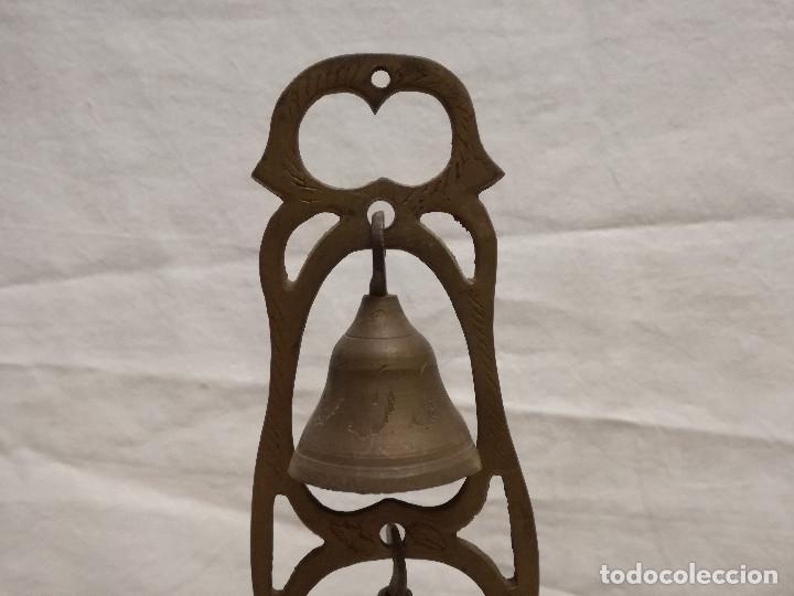 Antig&uuml;edades: CONJUNTO DE CAMPANAS DECORATIVAS DE BRONCE / LATON - Foto 5