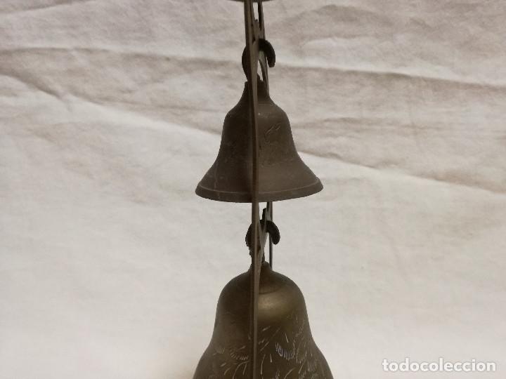 Antig&uuml;edades: CONJUNTO DE CAMPANAS DECORATIVAS DE BRONCE / LATON - Foto 9