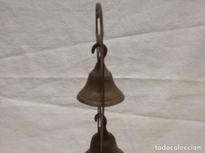 Antig&uuml;edades: CONJUNTO DE CAMPANAS DECORATIVAS DE BRONCE / LATON - Foto 14