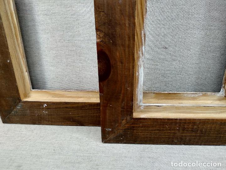 Antig&uuml;edades: Lote 2 marcos madera tallada a mano - Foto 9