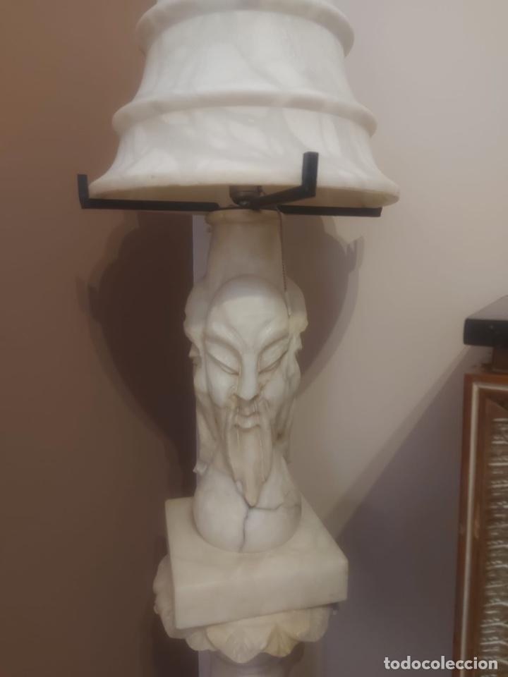 Antig&uuml;edades: L&Aacute;MPARA DE ALABASTRO - Foto 2