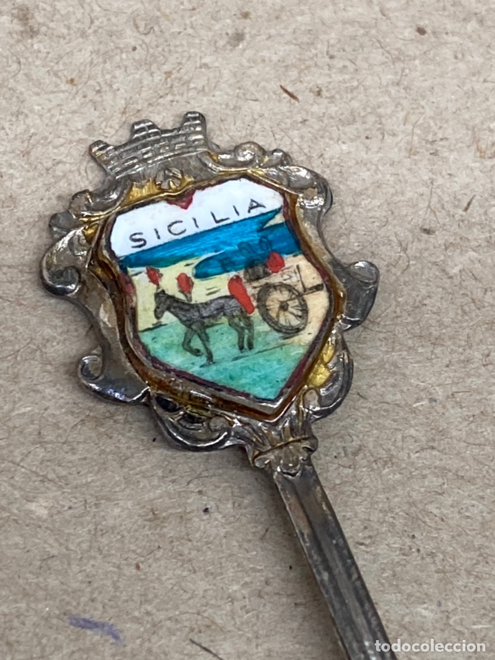 Antig&uuml;edades: Cuchara de plata Sicilia - Foto 2